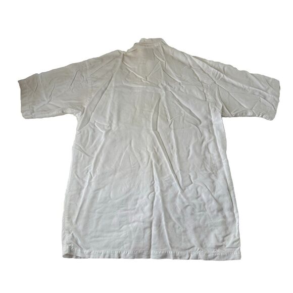 Dharma Trading Co. Short Sleeve Collared Button Up White Pocket Shirt Size Med - Picture 2 of 10